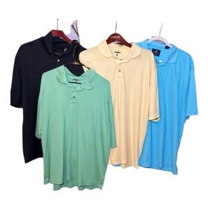 BUNDLE Cubavera Caribbean Joe Pebble Beach LOT of 4 Men's Polo Shirts XXL